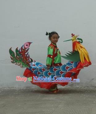 Chinese Traditional Children Land Boat Dance Props Professional Celebration Parade Phoenix Boat