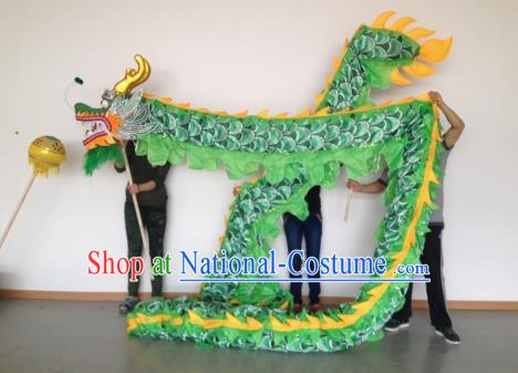 Chinese Traditional Green Dragon Dance Costumes Professional Lantern Festival Celebration Dragon Parade Complete Set