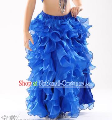 Traditional Indian Belly Dance Royalblue Skirts Asian India Oriental Dance Costume for Women