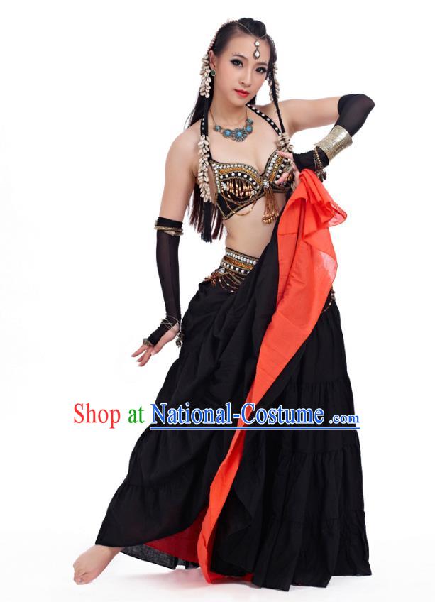 Traditional Asian Indian Belly Dance Costume Stage Performance India National Dance Dress Accessories Belts for Women