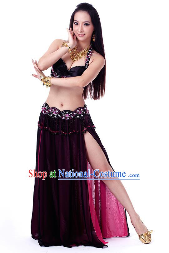 Traditional Indian Belly Dance Black Dress India Oriental Dance Clothing for Women