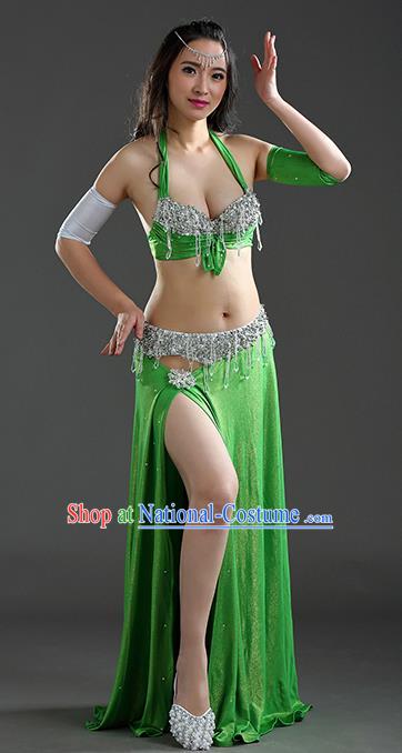 Traditional Egypt Dance Green Dress India Oriental Belly Dance Costume for Women