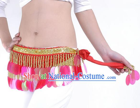 Traditional Belly Dance Sequin Waist Scarf Waistband India Raks Sharki Belts for Women