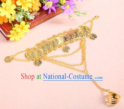 Indian Traditional Belly Dance Accessories Golden Bracelets for Women