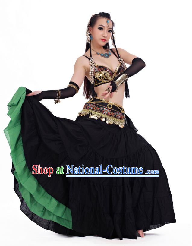 Traditional Asian Indian Belly Dance Costume Stage Performance India National Dance Dress Accessories Belts for Women