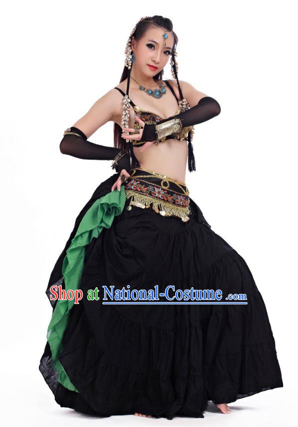 Traditional Asian Indian Belly Dance Costume Stage Performance India National Dance Dress Accessories Belts for Women