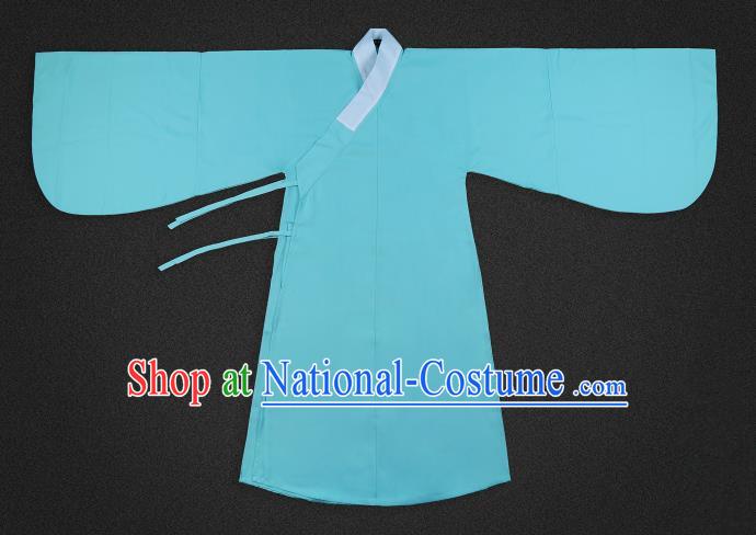 Chinese Ancient Scholar Green Robe Ming Dynasty Swordsman Costumes for Men