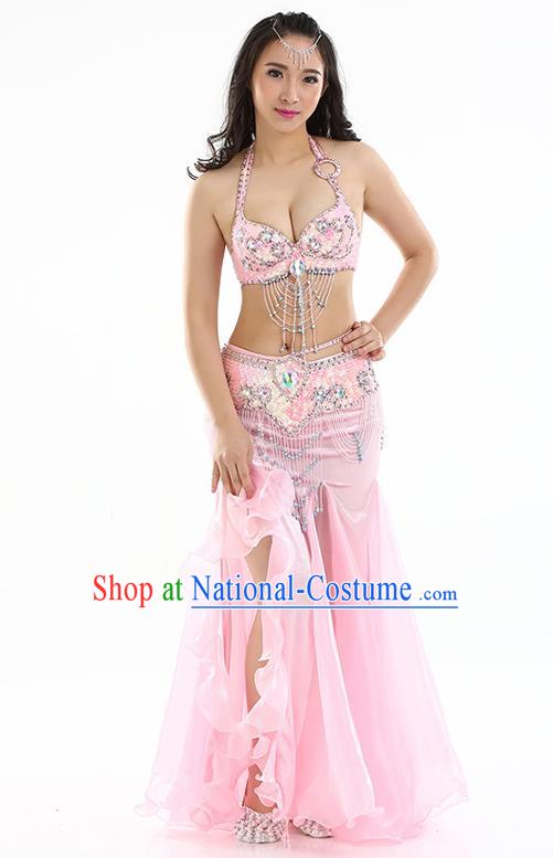 Top Indian Belly Dance India Traditional Raks Sharki Pink Dress Oriental Dance Costume for Women