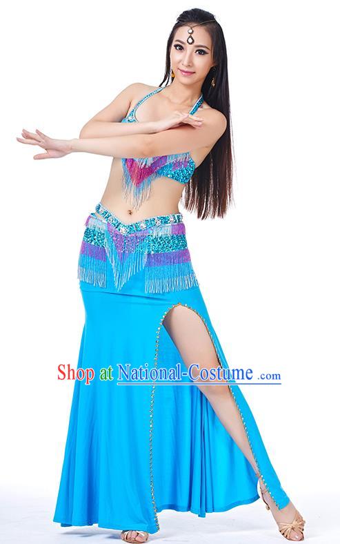 Egypt Belly Dance Blue Dress India Raks Sharki Oriental Dance Clothing for Women