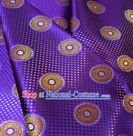 Chinese Traditional Fabric Mongolian Robe Purple Brocade Chinese Fabric Asian Material