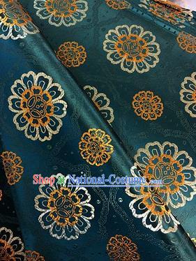 Chinese Traditional Fabric Mongolian Robe Flowers Pattern Brocade Chinese Fabric Asian Tibetan Robe Material