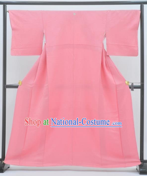 Japan Traditional Costume Pink Yukata Dress Japanese Furisode Kimono for Women