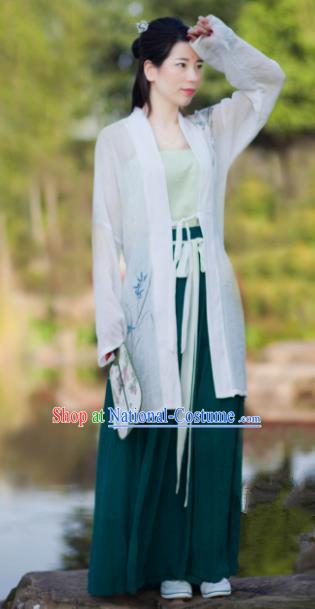 Traditional Chinese Song Dynasty Young Lady Costumes Ancient Dress Clothing for Women