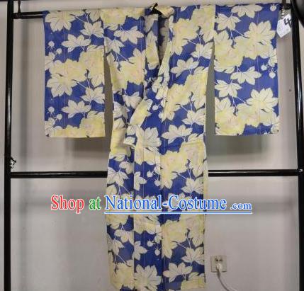 Japanese Traditional Male Kimono Clothing Maple Leaf Haori Kimonos Yukata Robe for Men