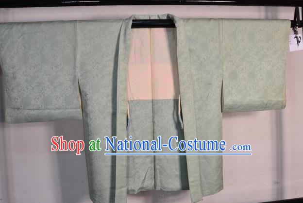 Japanese Traditional Yukata Grey Shirts Japan Samurai Haori Kimonos Clothing for Men