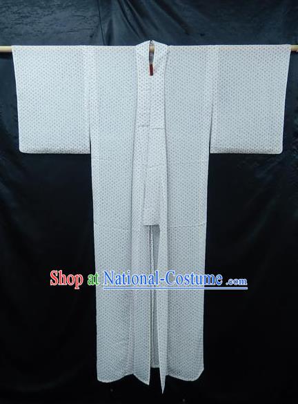 Japanese Traditional White Yukata Robe Japan Samurai Haori Apparel Kimono Clothing for Men