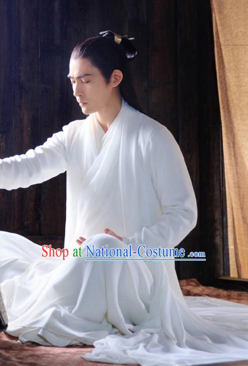 Chinese Ancient Costume Scholar Hanfu Swordsman Embroidered Clothing for Men