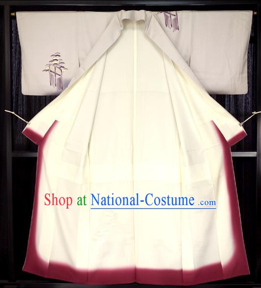 Japanese Traditional White Hakama Kimono Japan Haori Apparel Yukata Robe Costume for Men