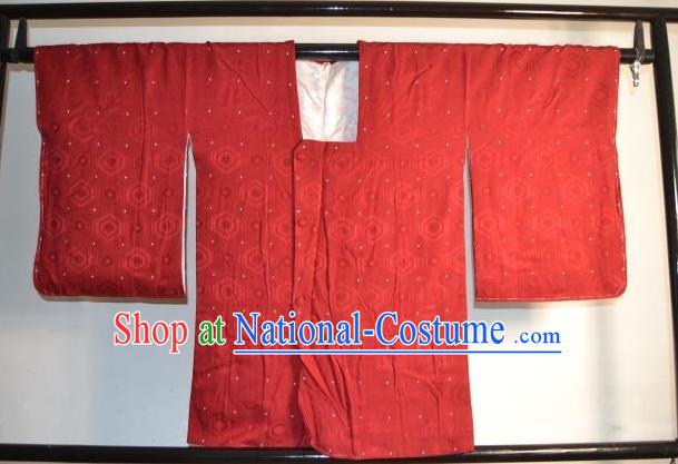 Japanese Traditional Red Hakama Kimono Japan Haori Shirts Apparel Yukata Costume for Men