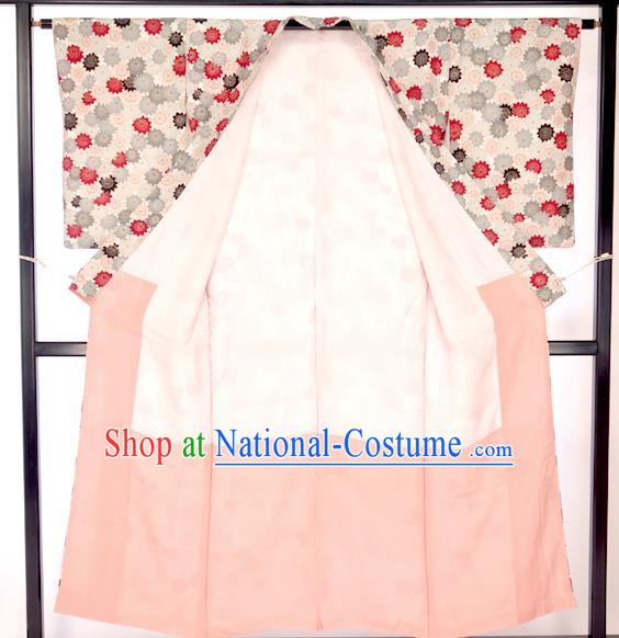 Japan Traditional Formal Costume Painted Furisode Kimono Yukata Dress for Women