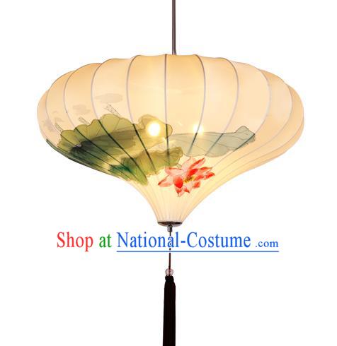 Handmade Traditional Chinese lantern Hanging Lanterns Printing Lotus Lanern New Year Lantern