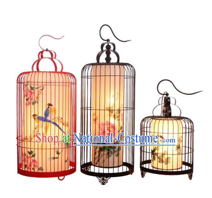 Handmade Traditional Chinese Ancient Palace Lantern Ceiling Lanterns Hanging Birdcage Lanern