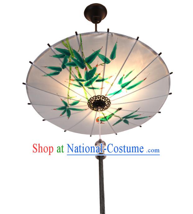 Traditional Chinese Ancient Palace Printing Bamboo Lantern Ceiling Lanterns Hanging Lanern