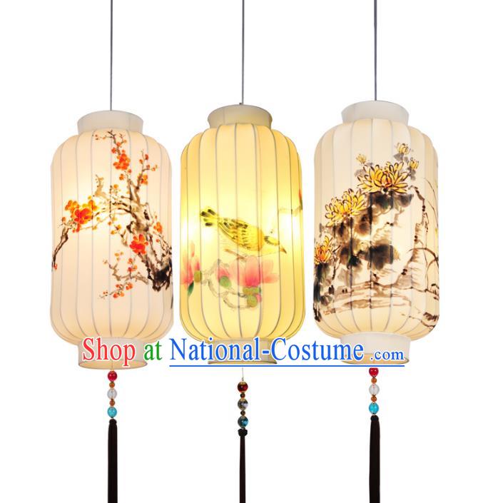 Traditional Chinese Ancient Palace Lantern Hand Painting Ceiling Lanterns Hanging Lanern