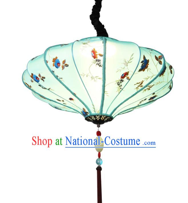 Traditional Chinese Ancient Palace Lantern Embroidered Lotus Ceiling Lanterns Hanging Lanern