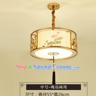 Asian China Traditional Handmade Lantern Lotus Flowers Ceiling Lamp Ancient Palace Lanern