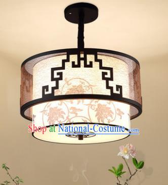 Asian China Traditional Handmade Lantern Printing Flowers Ceiling Lamp Ancient Palace Lanern