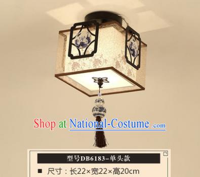 Traditional Chinese Handmade Lantern Classical Square Ceiling Lamp Ancient Lanern