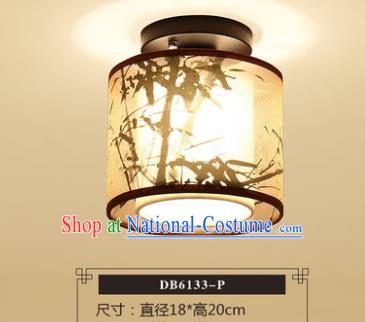 Traditional Chinese Handmade Lantern Classical Printing Bamboo Round Ceiling Lamp Ancient Lanern