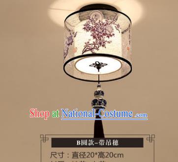 Traditional Chinese Handmade Lantern Classical Tassel Ceiling Lamp Ancient Round Lanern