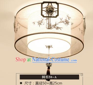 Traditional Chinese Handmade Lantern Classical Bamboo Round Ceiling Lamp Ancient Lanern