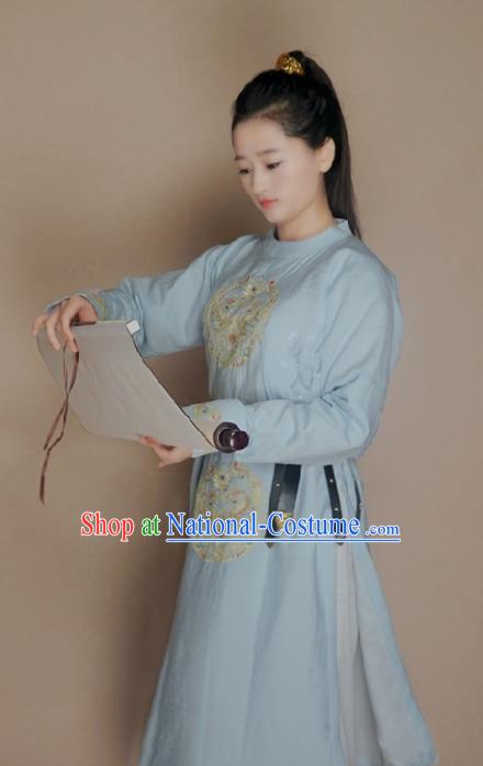 Traditional Chinese Tang Dynasty Imperial Bodyguard Swordsman Embroidered Costume for Women