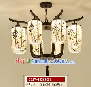 Asian China Traditional Handmade Lantern Printing Bamboo Ceiling Lamp Ancient Palace Lanern