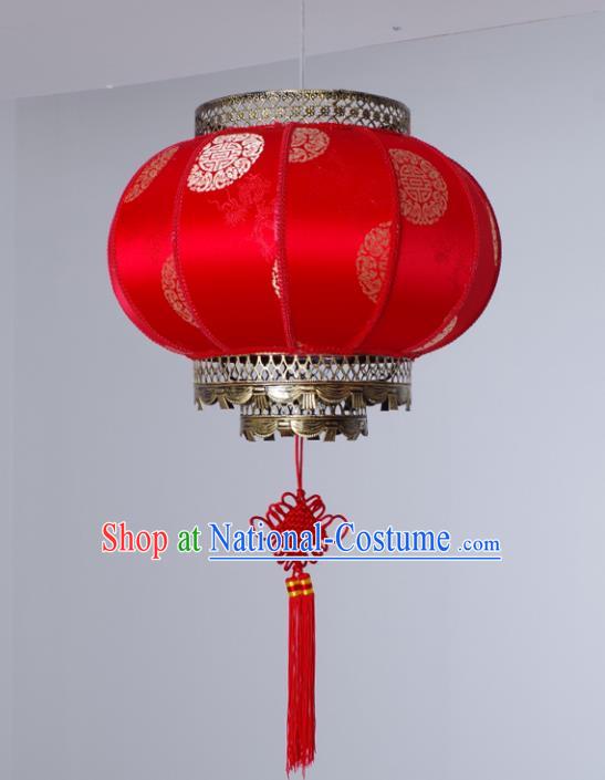 Asian China Traditional Handmade Lantern New Year Red Parchment Lanterns Ceiling Lamp Ancient Palace Lanern