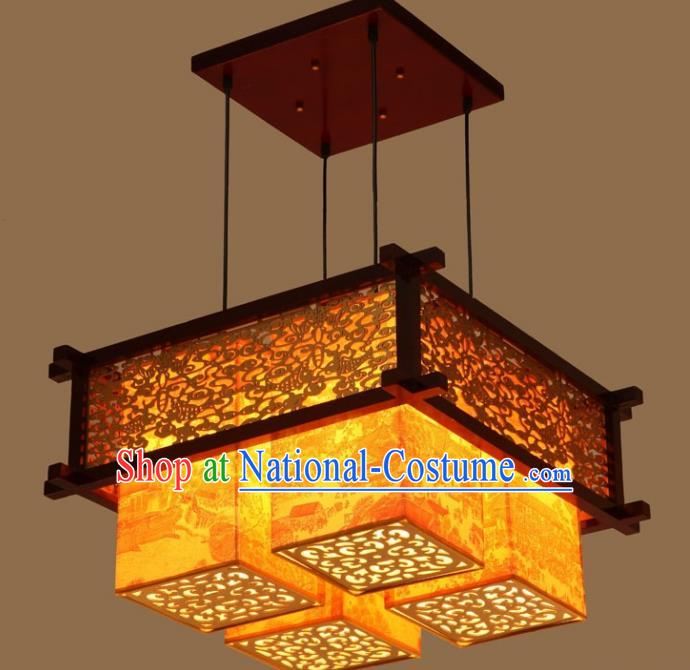 Asian China Traditional Handmade Lantern Palace Parchment Lanterns Ceiling Lamp Ancient Lanern