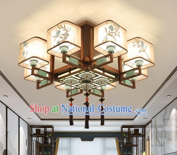 Traditional China Handmade Lantern Ancient Eight-pieces Lanterns Palace Ceiling Lamp