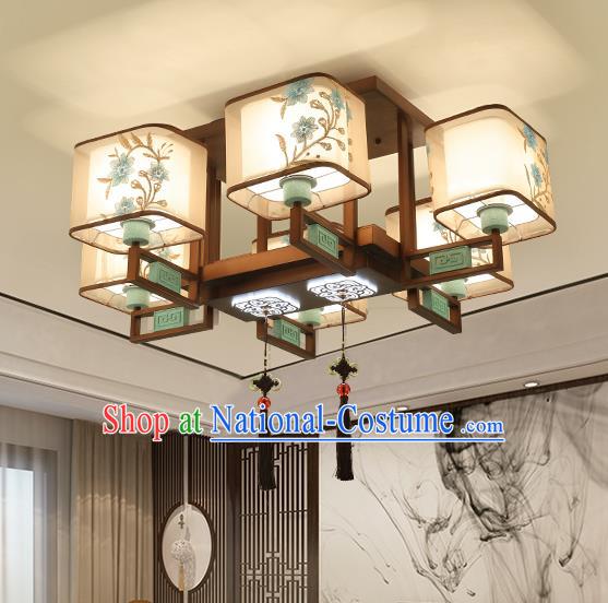 Traditional China Handmade Lantern Ancient Six-pieces Lanterns Palace Ceiling Lamp