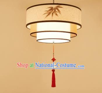 Traditional China Handmade Lantern Ancient Printing Bamboo Hanging Lanterns Palace Ceiling Lamp