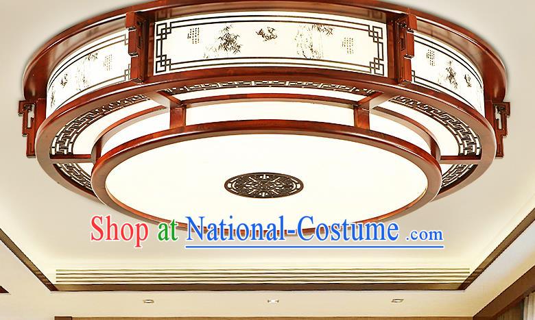 China Traditional Handmade Ancient Printing Bamboo Wood Lantern Palace Lanterns Ceiling Lamp