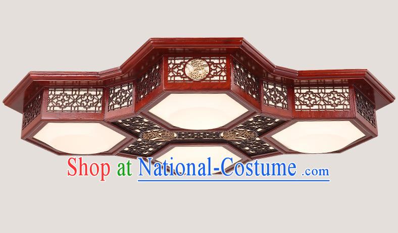 China Traditional Handmade Lantern Ancient Wood Lanterns Palace Ceiling Lamp