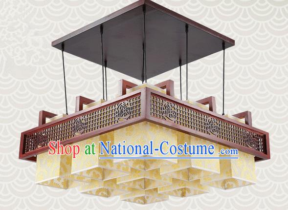 China Traditional Handmade Lantern Ancient Lanterns Palace Nine-pieces Ceiling Lamp