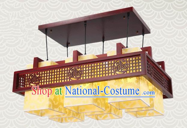 China Traditional Handmade Lantern Ancient Lanterns Palace Six-pieces Ceiling Lamp