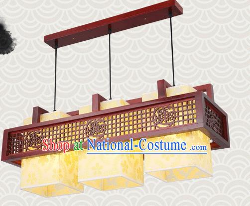 China Traditional Handmade Lantern Ancient Lanterns Palace Three-pieces Ceiling Lamp