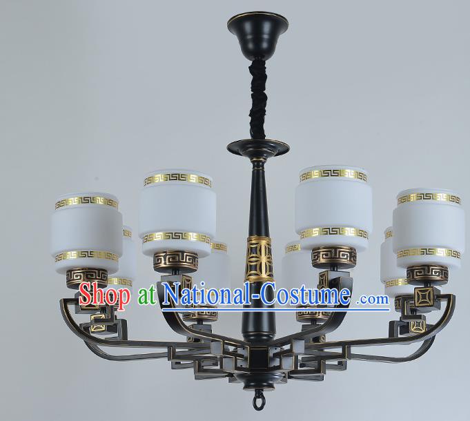 Traditional China Handmade Lantern Ancient Hanging Lanterns Palace Golden Ceiling Lamp