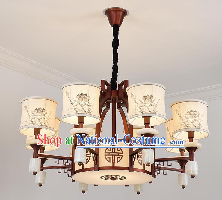 Traditional China Handmade Lantern Ancient Eight-pieces Hanging Lanterns Palace Ceiling Lamp