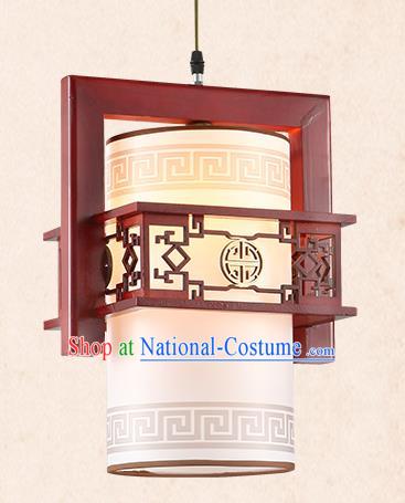 China Handmade Parchment Lantern Traditional Wood Lanterns Palace Hanging Lamp